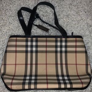 House Check Small Tote Black